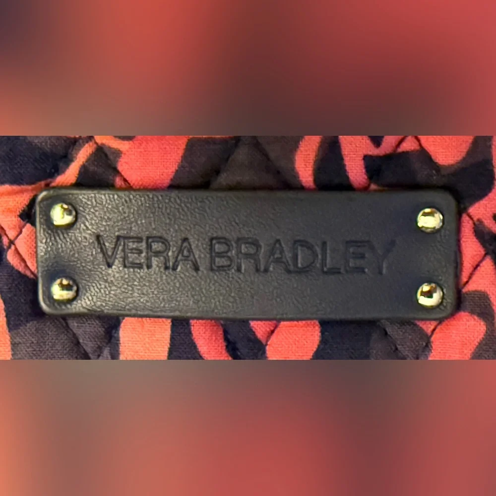 👜 Vera Bradley Quilted Laptop Messenger Bag | Floral Pink Navy | NWT